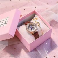 【Hot Sale】 Luxury diamond-studded fashion niche design watch lady style Kong temperament retro high-end socialite Internet celebrity Hepburn