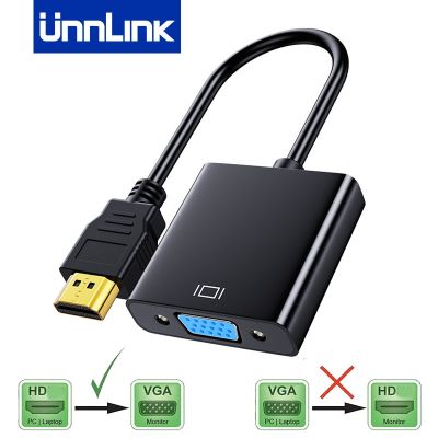 ﹉♕ UNNLINK 1080P HDMI To VGA Converter Adapter Cable HDMI Digital Male To VGA Female Cable Adapt For PS4 PC Laptop TV Projector HD