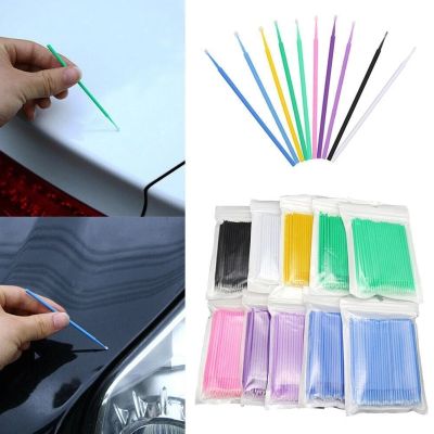 ；‘【】- 100PCS/Set Car Detailing Brush Car Maintenance Tool Brushes Paint Touch-Up Yellow Pen Small Tip Accessories Auto Mini Head Brush