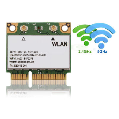 การ์ด WIFI ขนาดเล็กแบบมืออาชีพปฏิบัติประหยัดพลังงานอัตราการส่ง300Mbps 2.4G + 5G Dual-Band PCI-E การ์ดไร้สาย