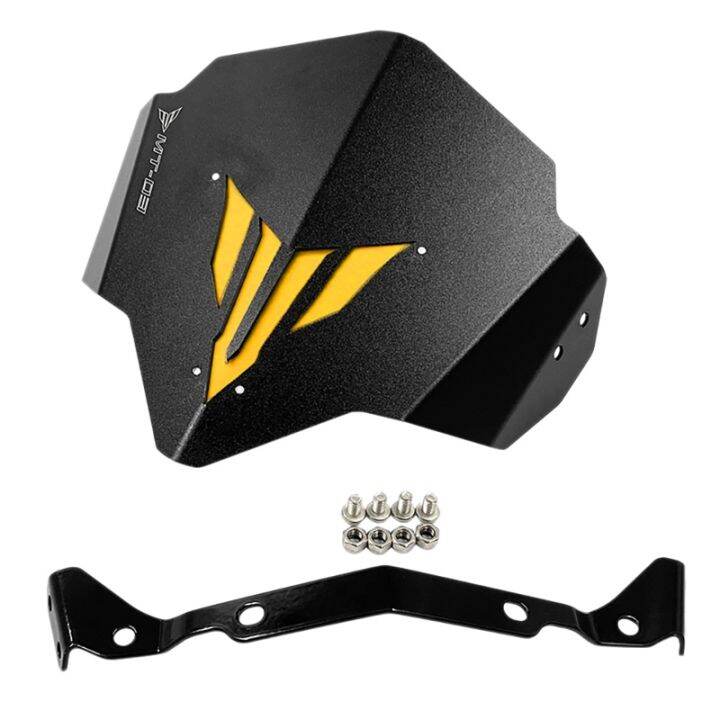 motorcycle-windshield-airflow-deflectors-shield-screen-with-bracket-for-yamaha-mt-03-mt25-fz03-2015-2016