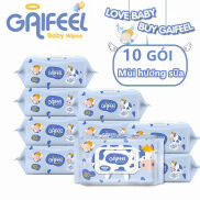 Set 10 gói 800 khăn giấy ướt GAIFEEL khăn ướt cao cấp tiện lợi dễ sử dụng