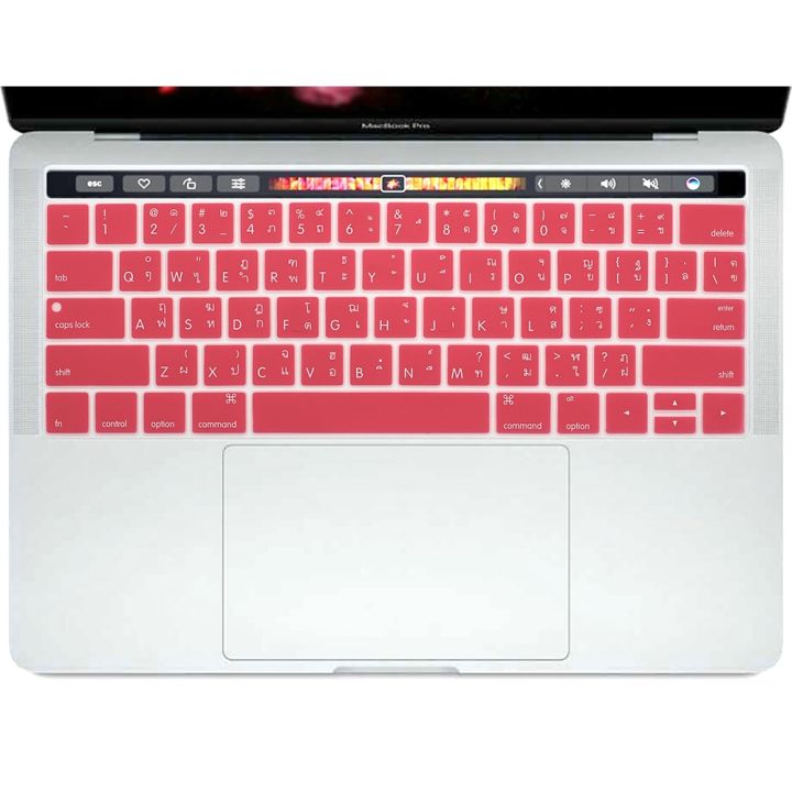 thai-thailand-language-silicone-keyboard-cover-skin-protector-for-apple-macbook-pro-13-a1706-15-a1707-with-touchbar