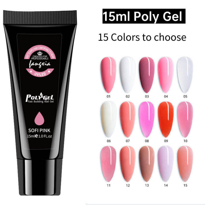 Poly Nail Gel Set Beginner UV Gel Acrylic Fast Nail Extension Soak Off