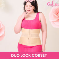 แผ่นรัดหน้าท้อง เสริมเอวคอด DUO LOCK 15+5 ตะขอ WAISTTRAINER แผ่นรัดพุง ที่รัดเอว สายรัดเอว