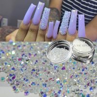 Pixie Nails Rhinestones Micro Tiny AB Chaton Crystal Glass 3D Caviar Beads Mini Nail Art Rhinestone Acrylic Manicure Decorations