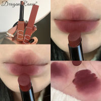 DragonRanee หลอดแบบบางลิปสติกเนื้อแมทชานมสีเต้าเจี้ยว Lipstik Tahan Lama Liptint