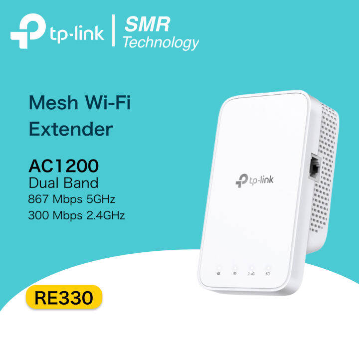 TPLink RE330 AC1200 2.4GHz 300Mbps 5GHz 867Mbps Mesh WiFi Range