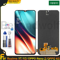 Beyondwolf จอ OLED สำหรับ Realme XT/X2/OPPO Reno Z/OPPO K5จอแสดงผล LCD แบบสัมผัสหน้าจอดิจิไทเซอร์หน้าจอสแกนลายนิ้วมือสำหรับ RMX1921 Realme/RMX1992 X2/OPPO Reno Z CPH1979 /Oppo K5 PCNM00