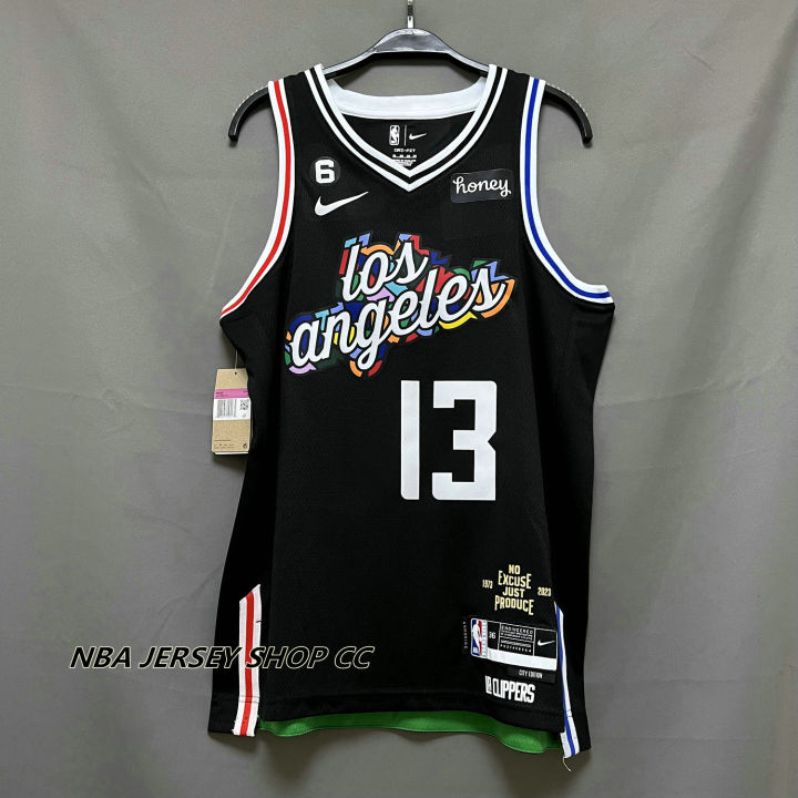 NEW CLIPPERS PAUL GEORGE #13 SWINGMAN CITY EDITION WHITE JERSEY