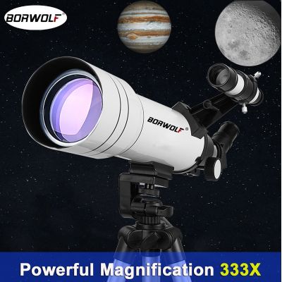 BORWOLF เครื่องมือการมองเห็นได้ในเวลากลางคืนกล้องดูดาวระดับมืออาชีพตาข้างเดียวแบบ F40070 70400ทรงพลัง