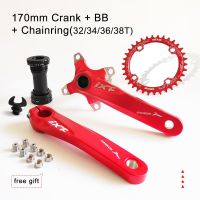 Bicycle Crank Set 3 in 1 170mm Crank BB Chainring IXF Bike Crank 104bcd 32-38t Round/Oval Narrow Wide CrankSet MTB/Road Crankset Bottom axis Bike Parts