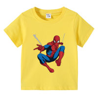 Spidermans เสื้อแขนสั้นฤดูร้อน Tshirt กับ Light ชายหญิง Lesure 100% Cotton เด็กทารก Lesure