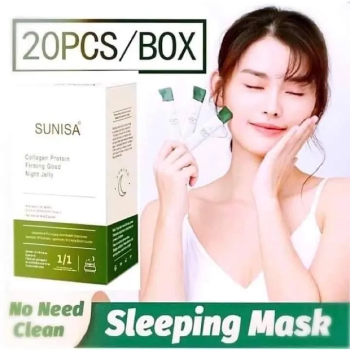 ORIGINAL 20pcs in 1 box Sunisa Collagen Firming Sleeping Mask Hydrating Moisturizing Whitening