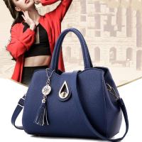 Large Capasity Leather Bag for Women Simple temperament handbag tassel Crossbody Bags Shoulder Bags