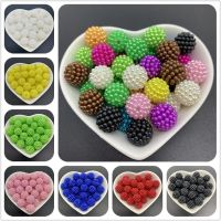 12mm 20pcs Acrylic Spaced Beads Colorful Bayberry Beads Round Loose Beads Fit Europe Beads For Jewelry Making