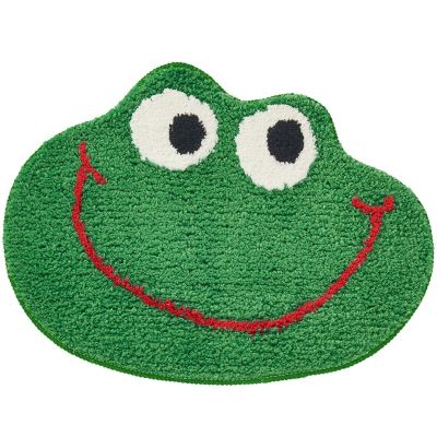 【cw】Little Frog Nordic Bathroom Bathroom Non-slip Anti-fall Foot Mat Household Toilet Door Mat Bathroom Car Small Fluffy Rug ！