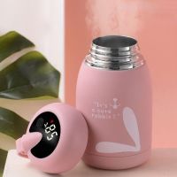 ☼◆ 320ml Stainless Steel Thermos Water Bottle for Children Smart Temperature Display Thermal Mug Insulated Bottle Girls Drinkware