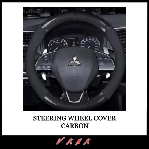 Steering Wheel Cover Carbon Fiber Leather Universal Fit for L300