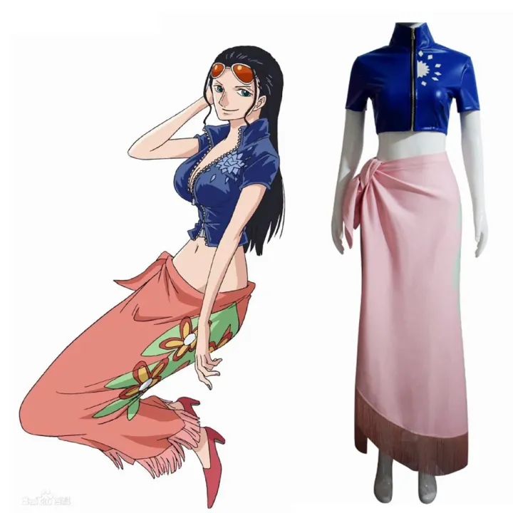 Unisex Anime Cos Nico Robin Miss Allsunday Cosplay Costumes Outfit ...