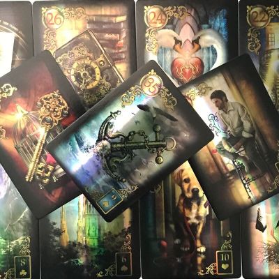 สำรับไพ่ Lenormand Oracle แฟลชการ์ดคำแนะนำลึกลับการทำนาย47ใบโชคชะตาไพ่ทาโรต์เกมกระดานการ์ดปาร์ตี้ครอบครัว