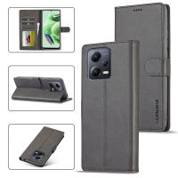 Thinmon สำหรับ Xiaomi Redmi Note 12 5G/POCO X5 5G/Note 12Pro 5G/POCO X5 Pro 5GNote 12ProPlus 5G Retro เคสกระเป๋าสตางค์หรูหราบัตรเครดิตเคสแบบพับปิดได้แม่เหล็ก