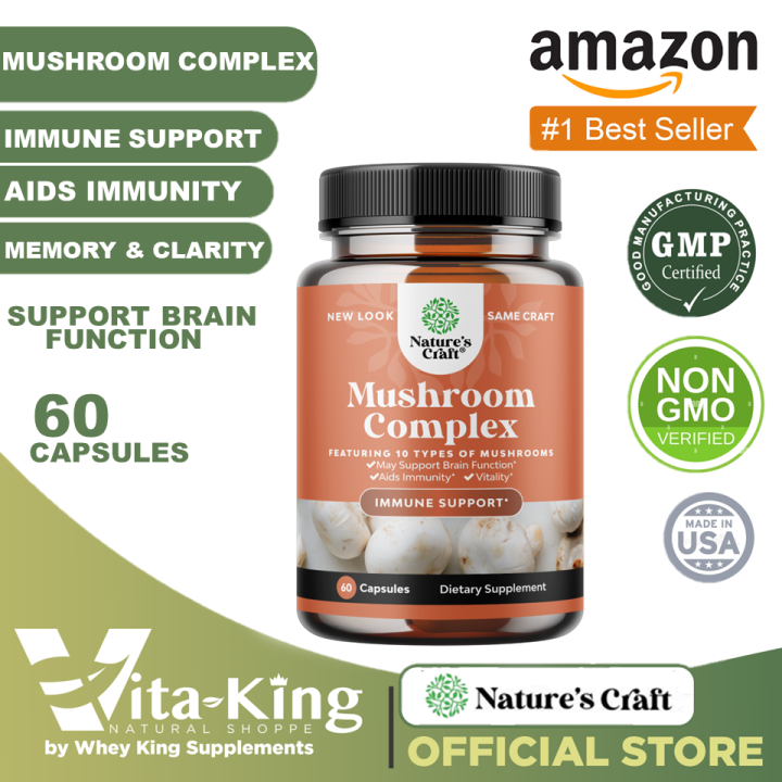 Mushroom Complex Featuring 10 types of Mushroom 60caps May Support