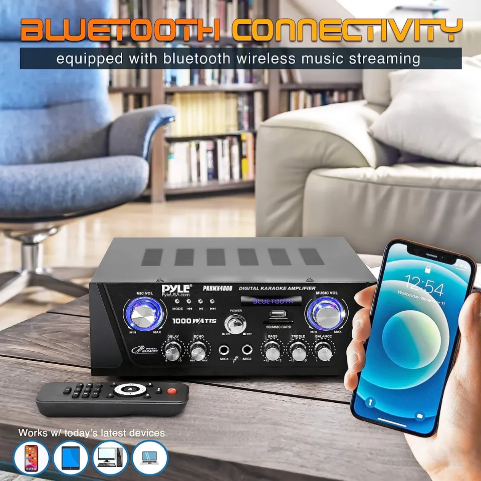 Bluetooth Digital Home Karaoke Amplifier - 600W Home Audio Desktop