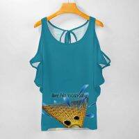 【CW】 Redfishtail Fashion Print T Shirts Ladies Shirt Short Sleeve  amp; Tees Florida Deep Sea