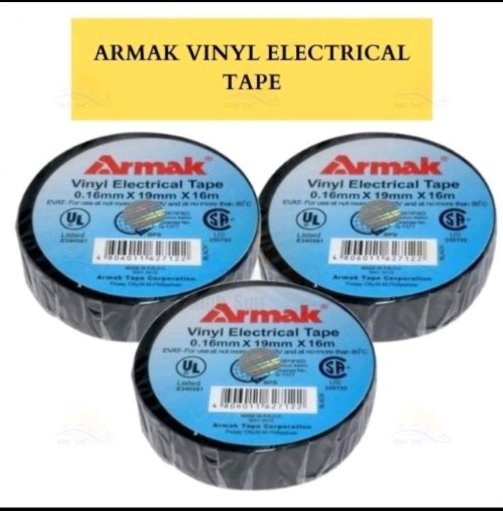 ELECTRICAL TAPE ARMAK TAPE [SET OF 10 Per Roll] 0.16MM X 19MM X 16 ...