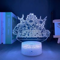 Anime Figure My Hero Academia Todoroki Shoto Manga Night Lights Bedroom Decor Kids Bedroom USB Light 3D Lamp