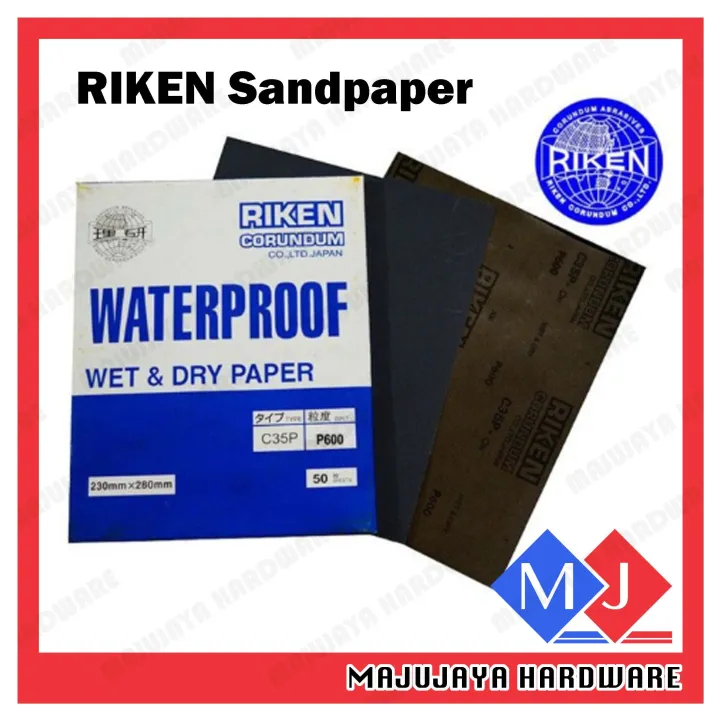 RIKEN Corundum Abrasive Sand Paper Water Proof Waterproof Wet And Dry ...