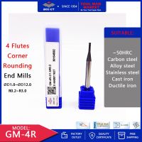 ZCCCT GM-4R 4 ขลุ่ยเครื่องตัดมิลลิ่งทังสเตนเครื่องมือเหล็ก Cnc Maching HRC50 มุมปัดเศษดอกเอ็นมิลเครื่องตัดมิลลิ่งด้านบน