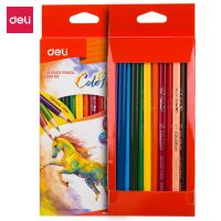 Deli Color Challet Color Lead 12182436 Colors Oily Color Pencil Artistic Color Lead Brush Sketch Wood Pencils Hand-Painted