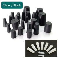 Penyumbat karet kerucut hitam/Bening sumbat silikon suhu tinggi penyegel penyumbat karet Tapered untuk cat elektroplating