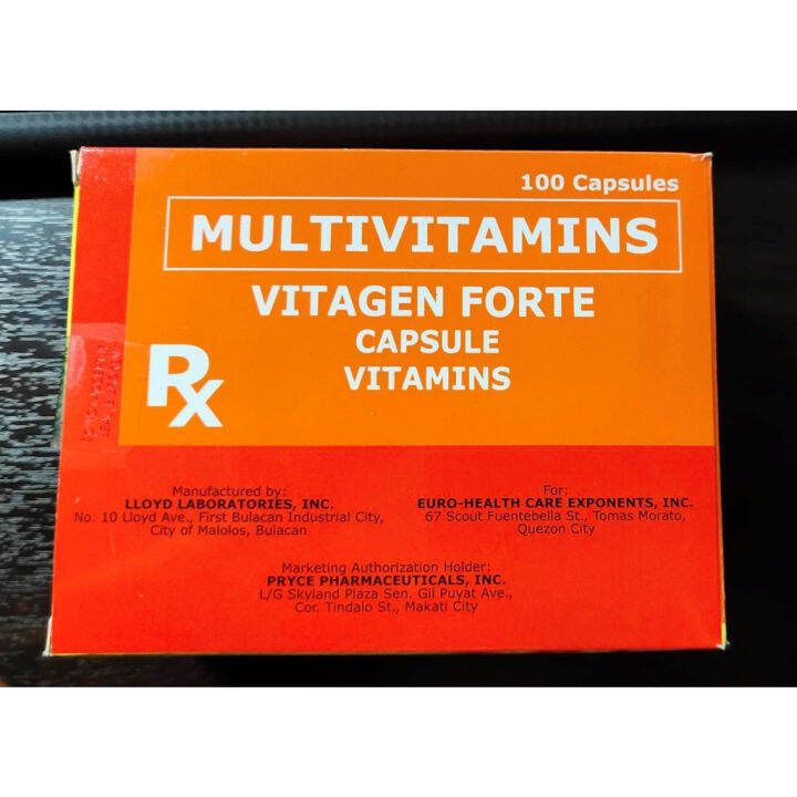 Multivitamins Vitagen Forte 100's Capsules Lazada PH