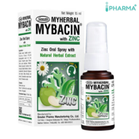 สเปรย์พ่นคอ มายบาซิน สูตรแอปเปิ้ล 15 มล. Myherbal MyBacin with Zinc Greater เกร๊ทเตอร์ฟาร์ม่า  15ml  [IIPP]