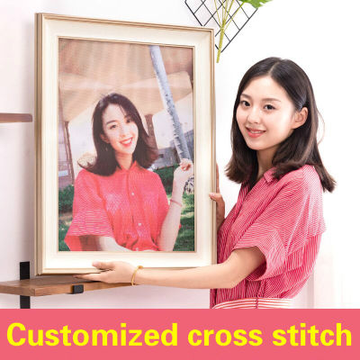 2021cross stitch kits embroidery needlework sets Baby photo wedding couple photo diy customization cross stitch kit