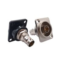 ‘’；【=- 1Pcs D-Type Double BNC Plug Connector Chassis Panel Mount Adapter Audio Monitoring Parts Female To Female Socket