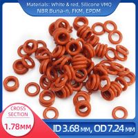 Cincin O CS 1.78Mm ID 3.68 Mm OD 7.24 Mm Bahan dengan Silikon VMQ NBR FKM EPDM Segel Pengikat Gas