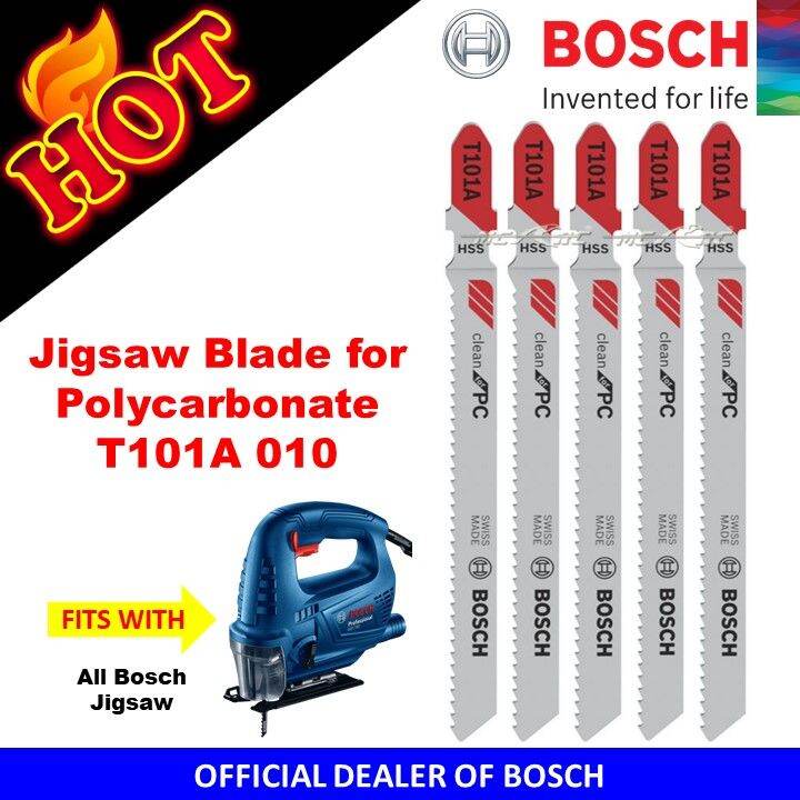 Bosch Jigsaw Blade for Polycarbonate T101A set of 5 pcs 010 Original