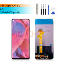 สำหรับ A74 5กรัมจอแสดงผล Lcd Touch Screen Digitizer สมัชชากรอบจอแอลซีดีแผง CPH2197 CPH22หน้าจอเปลี่ยนอะไหล่ซ่อม6.5 ";