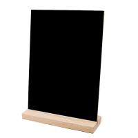 【YD】 Chalkboard Blackboard Board Sign Message Minidisplay Signs Small Desktop Wood Base Memo Balckboard Holder