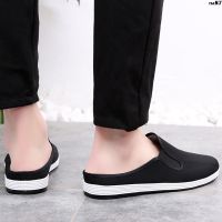 ❉✁ Anti-Slip Slippers No Backroom Closed Beijing Xian Half-Head Summer Heel Sandals Inner Cloth