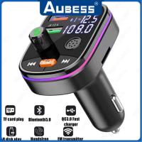 Car Charger 5.0 Wireless Pd 20w Car Accessories Car Kit Fm Modulator Dual Display Fm Transmitter Durable Universal Car Chargers