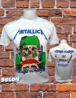 เสื้อวง METALLICA วงร็อค ไม่มีตะเข็บข้าง คอฟิต ผ้าcotton100% เสื้อวินเทจ เสื้อทัวร์ วงร็อคต่างประเทศ