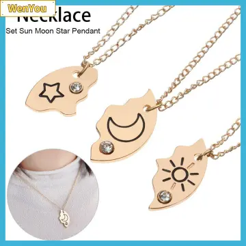 XIXLES Yin Yang Necklace Sterling Silver Sun Moon Necklaces for Couple  Mountain Wave BFF Pendant Necklaces Pack of 2 Chain Couple Jewellery Gifts  for Women Men : Amazon.co.uk: Fashion