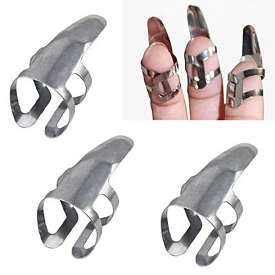 Guitar Accessories 3 Pcs Guitar Finger Pick Plectrums Slide Stainless Steel For Banjo Ukulele Guitar Bass Accessories