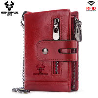 [Free Shipping] ZZOOI RFID Genuine Leather Wallet, European and American Explosive Top Layer Cowhide Zero Wallet, Multi Card Anti Magnetic Wallet