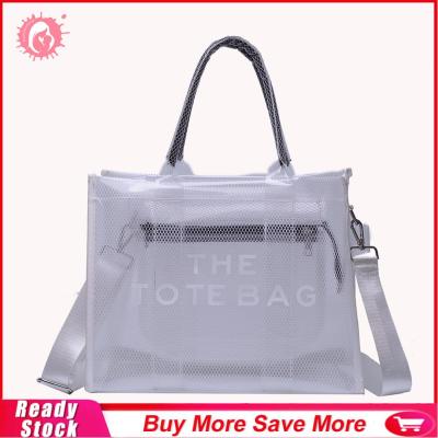 กระเป๋าถือโปร่งใสแฟชั่นยาง PVC ผู้หญิงฤดูร้อนกระเป๋าสะพายกระเป๋าถือ